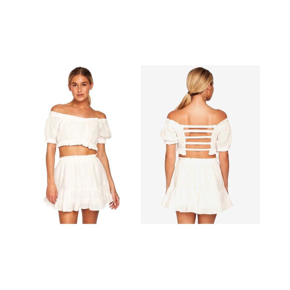 PEIXOTO QUINN CROP-AURORA TOP Cropped Blouse